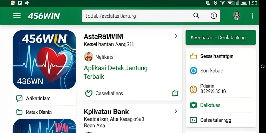Antarmuka aplikasi Detak Jantung 456WIN yang user-friendly.
