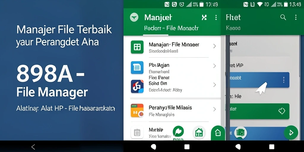 Antarmuka utama 898A yang memudahkan pengelolaan file.