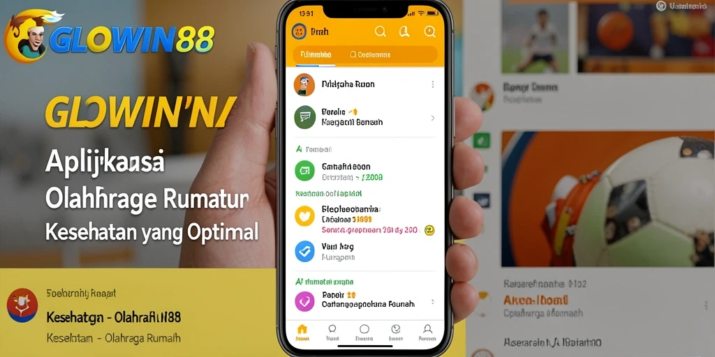 Screenshot antarmuka GLOWIN88 menampilkan fitur latihan di rumah.