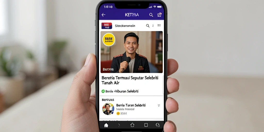 Antarmuka KETUA yang menarik dan informatif tentang selebriti.