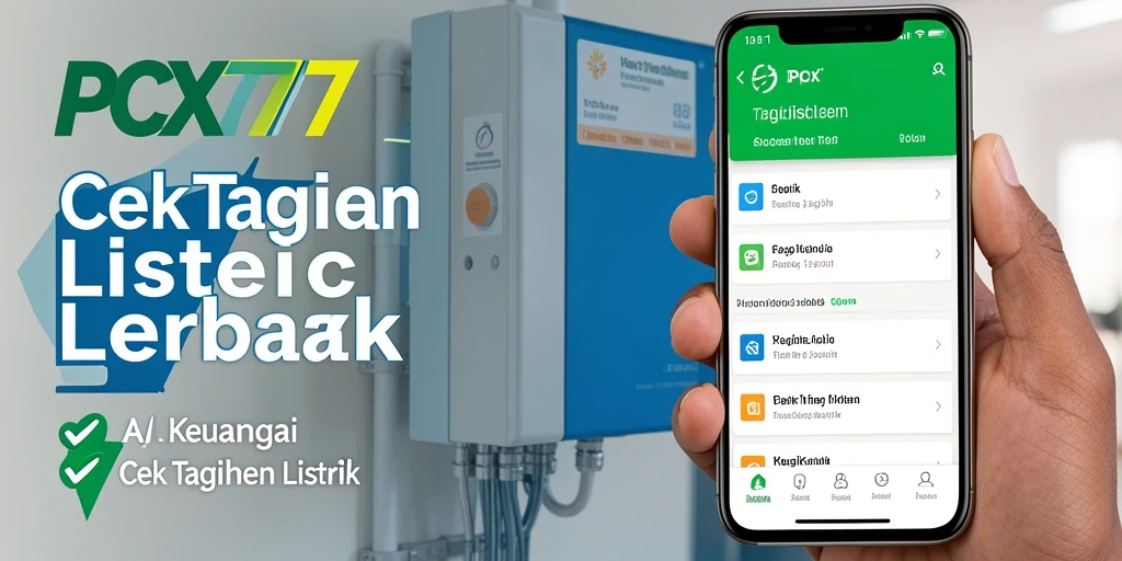 Antarmuka PCX777 untuk cek tagihan listrik yang informatif dan mudah digunakan.