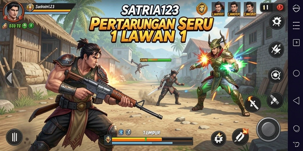 Antarmuka permainan SATRIA123 yang penuh aksi dan seru.